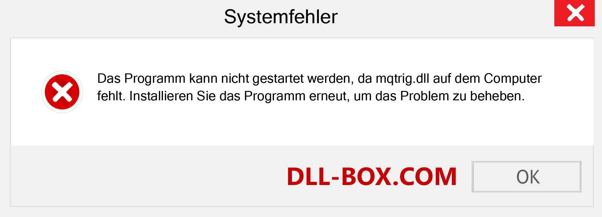 mqtrig.dll-Datei fehlt?. Download für Windows 7, 8, 10 - Fix mqtrig dll Missing Error unter Windows, Fotos, Bildern