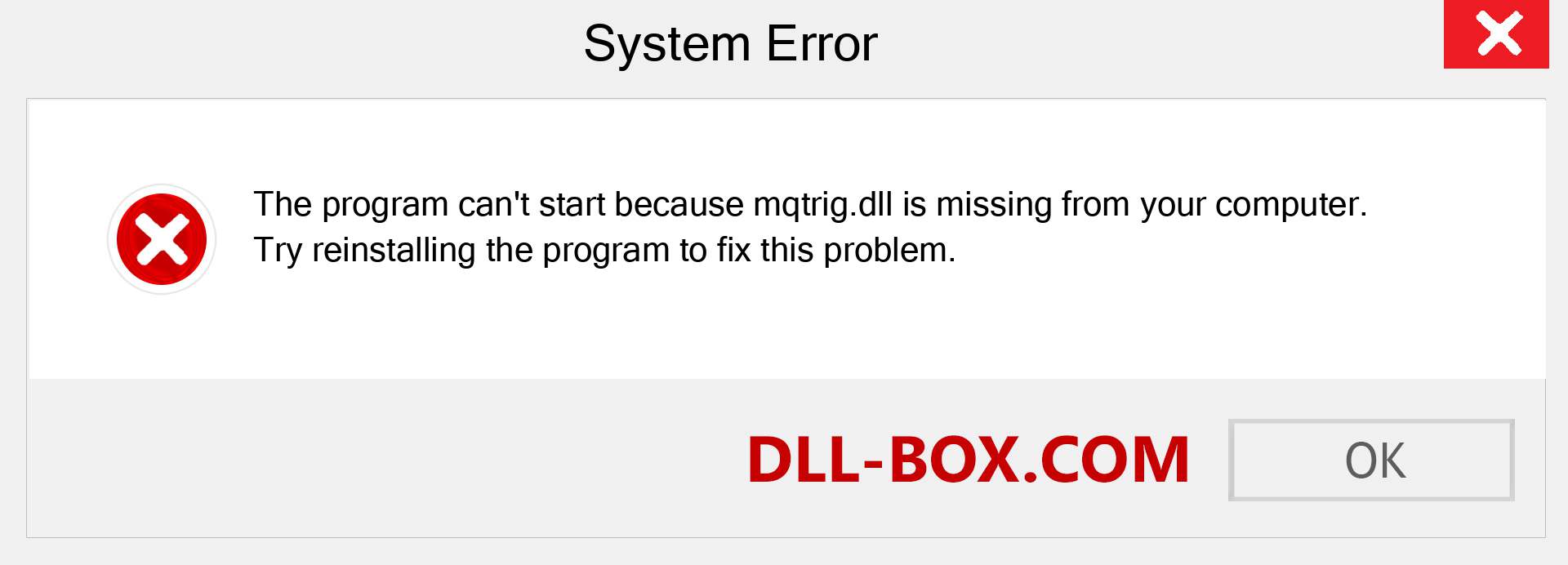  mqtrig.dll file is missing?. Download for Windows 7, 8, 10 - Fix  mqtrig dll Missing Error on Windows, photos, images